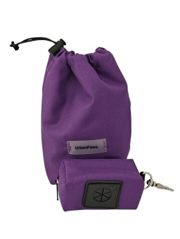 Saszetka na smaczki z etui na kupoworki | violet | gratis woreczki