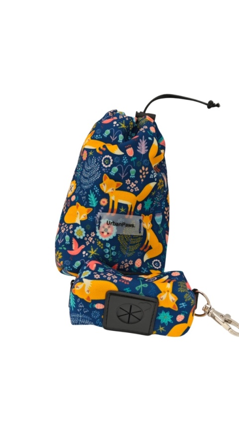 Saszetka na smaczki z etui na kupoworki | fox | gratis woreczki