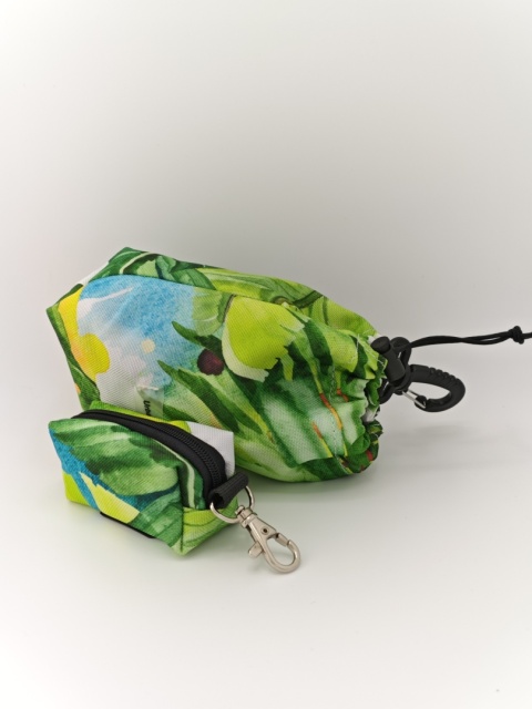 Saszetka na smaczki z etui na kupoworki | jungle | gratis woreczki