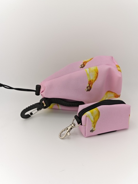 Saszetka na smaczki z etui na kupoworki | banana | gratis woreczki