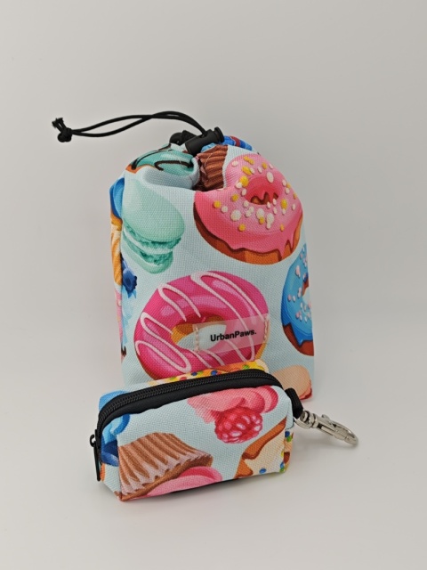 Saszetka na smaczki z etui na kupoworki | donuts | gratis woreczki