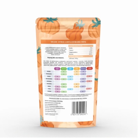 MIX & MATCH Dynia Przysmaki liofilizowane 15g