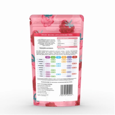 MIX & MATCH Malina Przysmaki liofilizowane 15g