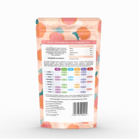 Perro MIX & MATCH Brzoskwinia Przysmaki liofilizowane 15g