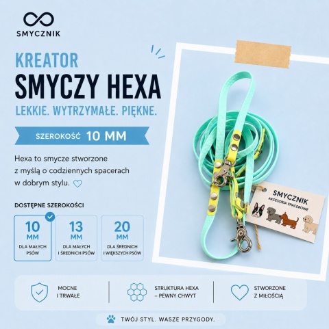SMYCZNIK: Kreator smyczy z HEXA 10mm (plastry miodu)